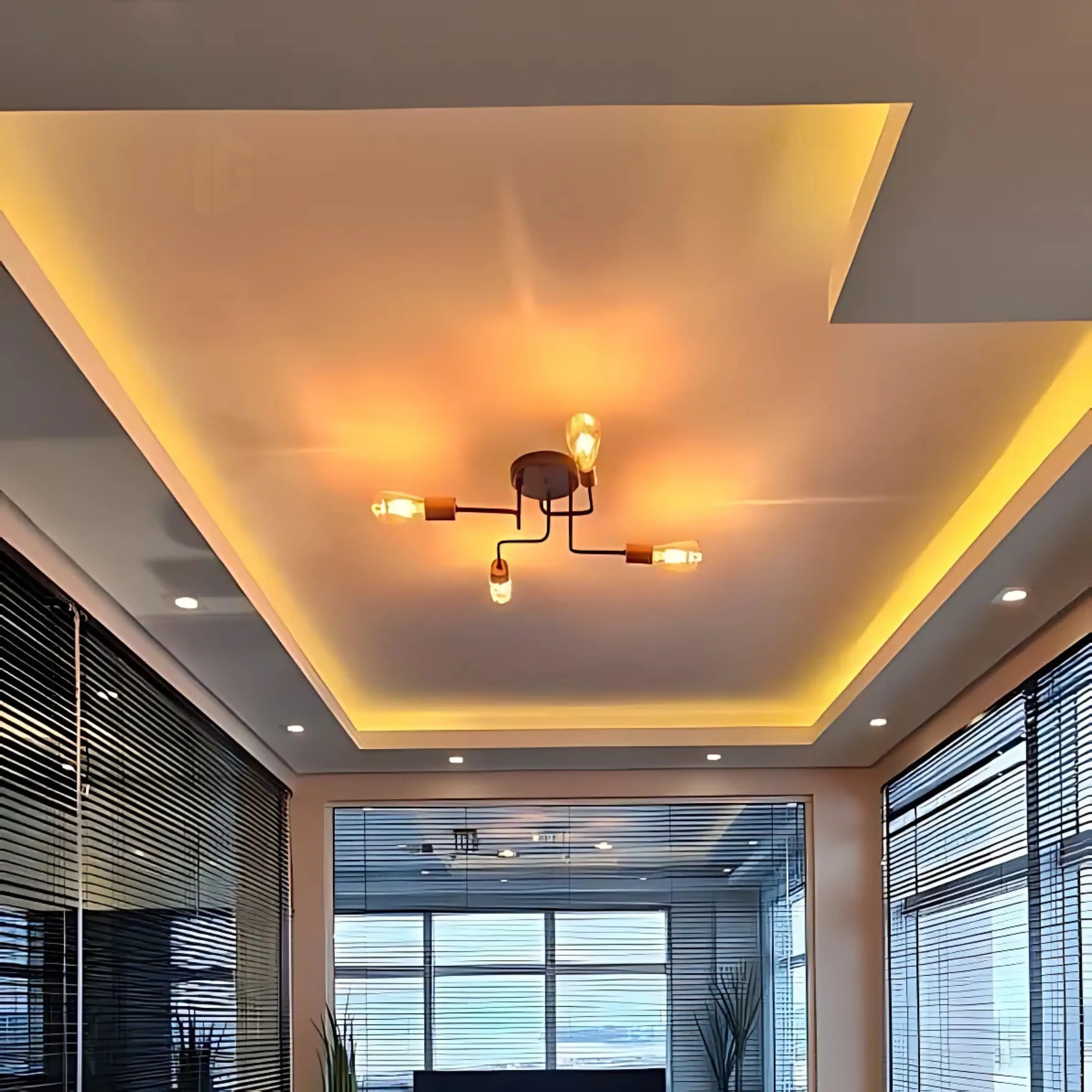 Ambiente moderno com gesso e drywall da House Gesso